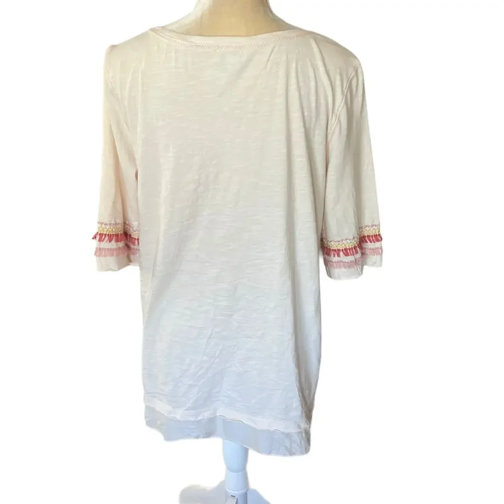 Sundance Embroidered Tunic Top Size Medium - Picture 7 of 9